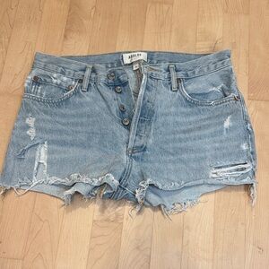 AGOLDE Women's Blue cutoff Denim Shorts - 28